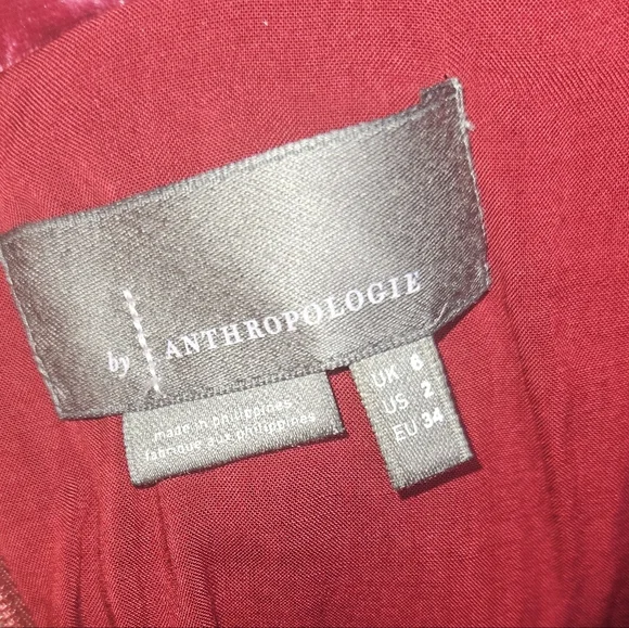 By Anthropologie Monti Velvet Skirt, Size 2, Raspberry, NWT - Picture 5 of 12